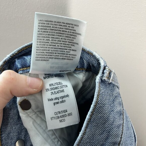 Agolde Nico High Rise Slim‎ Jeans in Rooted Blue Size 25 - Picture 5 of 8